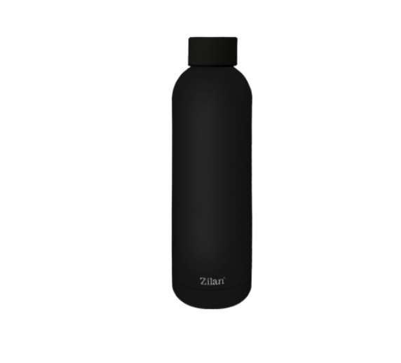 Termos Zilan ZLN9840 tip sticla sport, capacitate 500ml, interior din inox, pereti dublii, negru