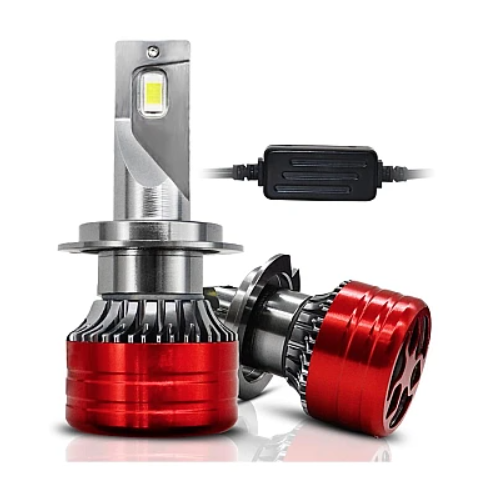 Set 2 Becuri D2s Auto LED 10000k 110W/Set Canbus 5600LM Carcasa Rosie