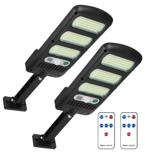 SET 2 LAMPI SOLARE CU PANOU SOLAR, SENZOR DE MISCARE SI LUMINA