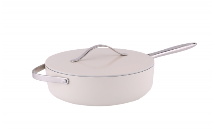 Tigaie inalta cu capac Zilan ZLN0880 din 5 straturi de material, maner inox, 28 cm