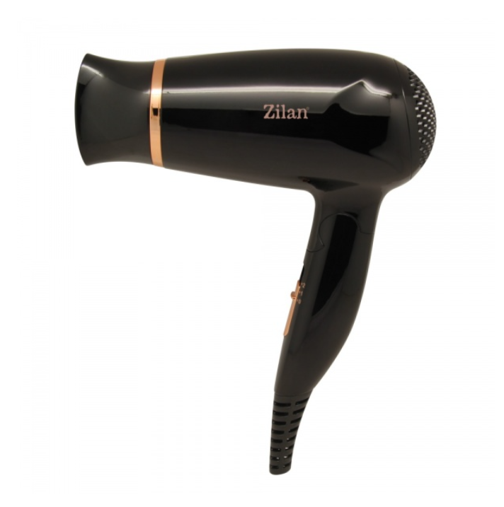 Uscator de par Floria ZLN2953 Negru cu maner pliabil pentru voiaj , 1200 W, 2 viteze si temperatura, Concentrator