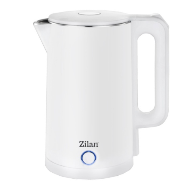 Fierbator electric Zilan ZLN1147 Alb, 1500 W, 1.7L, Indicator luminos, oprire automata si manuala