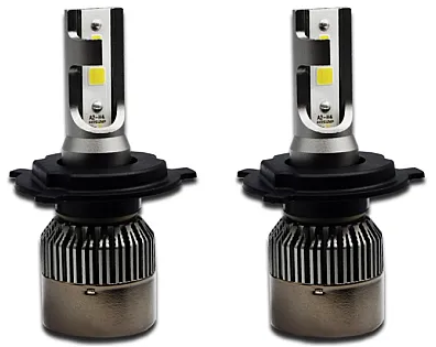 Set 2 Becuri H4 Led Auto cu doua faze R6 putere 80W - 4000Lm temperatura 6000k