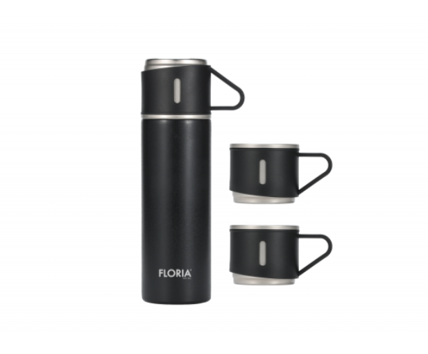 Termos Zilan ZLN0743 din inox, capacitate 500ml, 3 capace care pot fi folosite pe post de cana