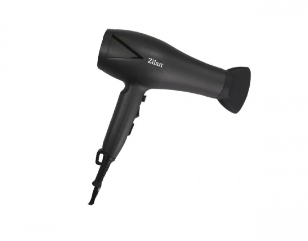 Uscator de par Zilan ZLN4872 Negru, 2000W, doua trepte de viteza, buton pentru aer rece, protectie la supraincalzire