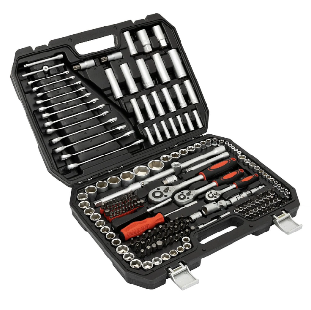 TRUSA DE SCULE PROFESIONALA 216 PIESE TUBULARE TORX, IMBUS, CLICHET