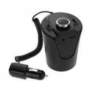 Kit Multifunctional BX6 BX7 FM functie Bluetooth cu 2 porturi USB Slot TF CARD AUX Negru