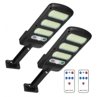 SET 2 LAMPI SOLARE CU PANOU SOLAR, SENZOR DE MISCARE SI LUMINA