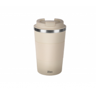 Cana de cafea Zilan ZLN9877 termos, capacitate 380ml, interior din inox, pereti dublii, crem