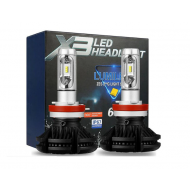 Set 2 becuri cu Led pentru faruri auto super white X3 , DC 9-32V - 6000 Lumeni