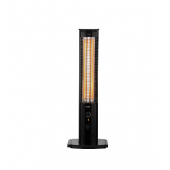Radiator cu infrarosu vertical, 2 rezistente, putere 2000W, termostat reglabil, siguranta la rasturnare, negru