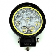 Proiector LED rotund Angel Eyes 9 LED de 27W 12/24V Spot Beam 30°