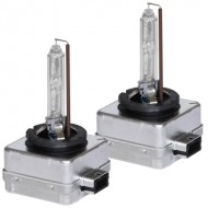 Set 2 becuri Xenon D1S White auto pentru far, suport metalic, 35W, 6000K
