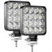 Set 2 Proiector PATRAT 16 led 12v-24v 48w lumina alba 6000k Slim
