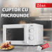 Cuptor cu microunde Zilan ZLN4667 Alb, putere 600 W, 20L, Timer